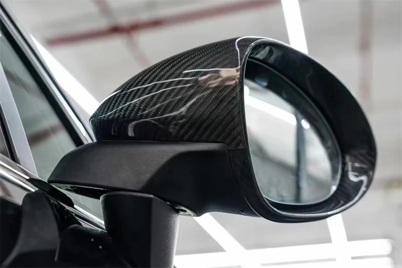 Carbon Fiber Rear View Side Mirror Covers Fit for Cayenne 958.2 18-22Replacement/Paste 2PCS